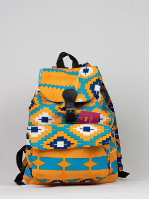 African Print Backpack